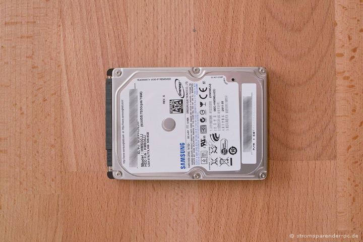 2,5 Zoll HM500JJ Festplatte von Samsung mit 500 GB
