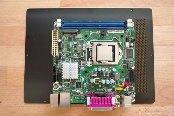 Prozessor auf dem Mini-ITX Mainboard